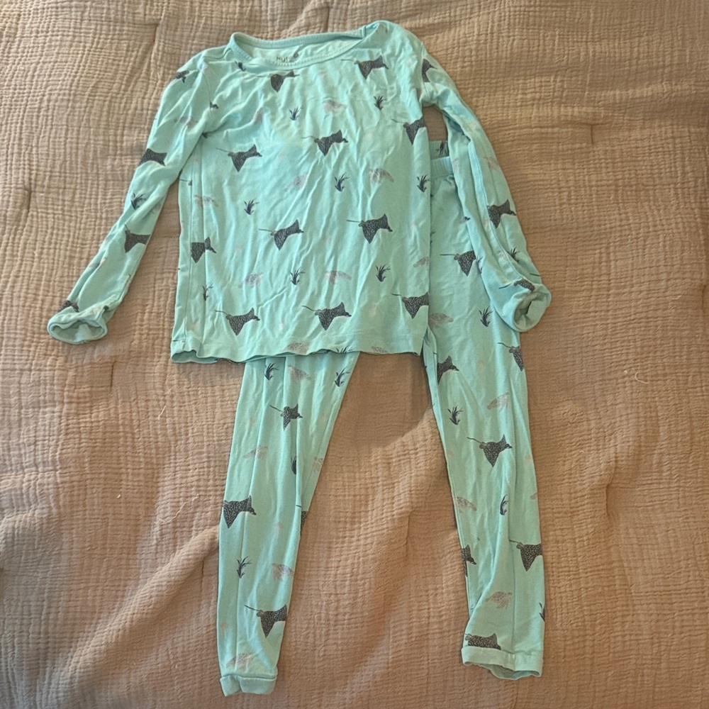 Kyte BABY Mint Pajama Set with Animal Design
